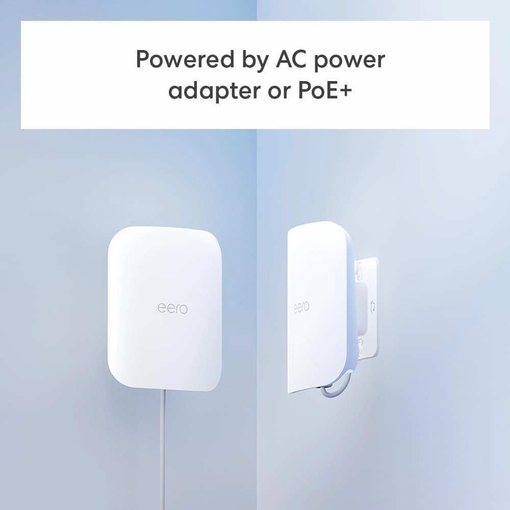 Amazon eero Outdoor 7 dual-band mesh wifi router with 1-month free eero Plus (auto-renews) - Weatherproof rating of IP66, Coverage up to 15,000 sq. ft. outdoors, 1-pack, Includes 30W PoE  adapter, 2024 release