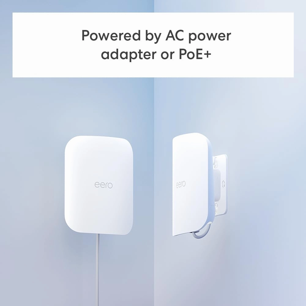 Amazon eero Outdoor 7 dual-band mesh wifi router with 1-month free eero Plus (auto-renews) - Weatherproof rating of IP66, Coverage up to 15,000 sq. ft. outdoors, 1-pack, Includes 30W PoE  adapter, 2024 release