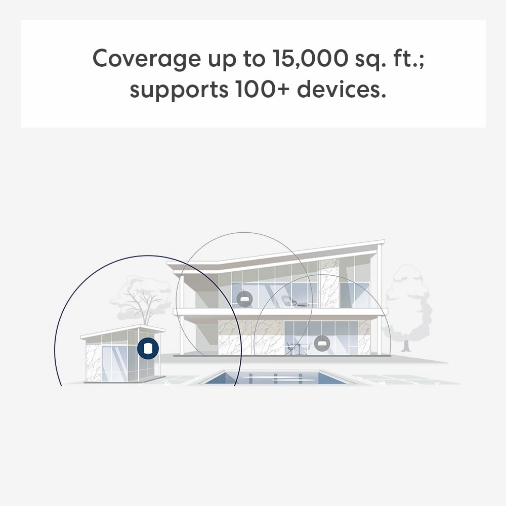 Amazon eero Outdoor 7 dual-band mesh wifi router with 1-month free eero Plus (auto-renews) - Weatherproof rating of IP66, Coverage up to 15,000 sq. ft. outdoors, 1-pack, Includes 30W PoE  adapter, 2024 release
