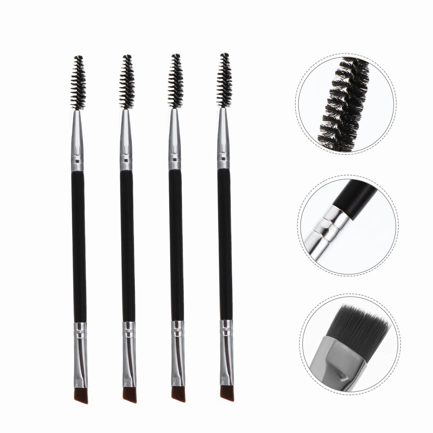 Angoily 18pcs Dual-ended Eyebrow and Eyelash Makeup Brush Includes Eyebrow Brush Spoolie Essential Tools for Lash Curling and Natural Brows