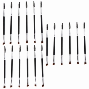 Angoily 18pcs Dual-ended Eyebrow and Eyelash Makeup Brush Includes Eyebrow Brush Spoolie Essential Tools for Lash Curling and Natural Brows