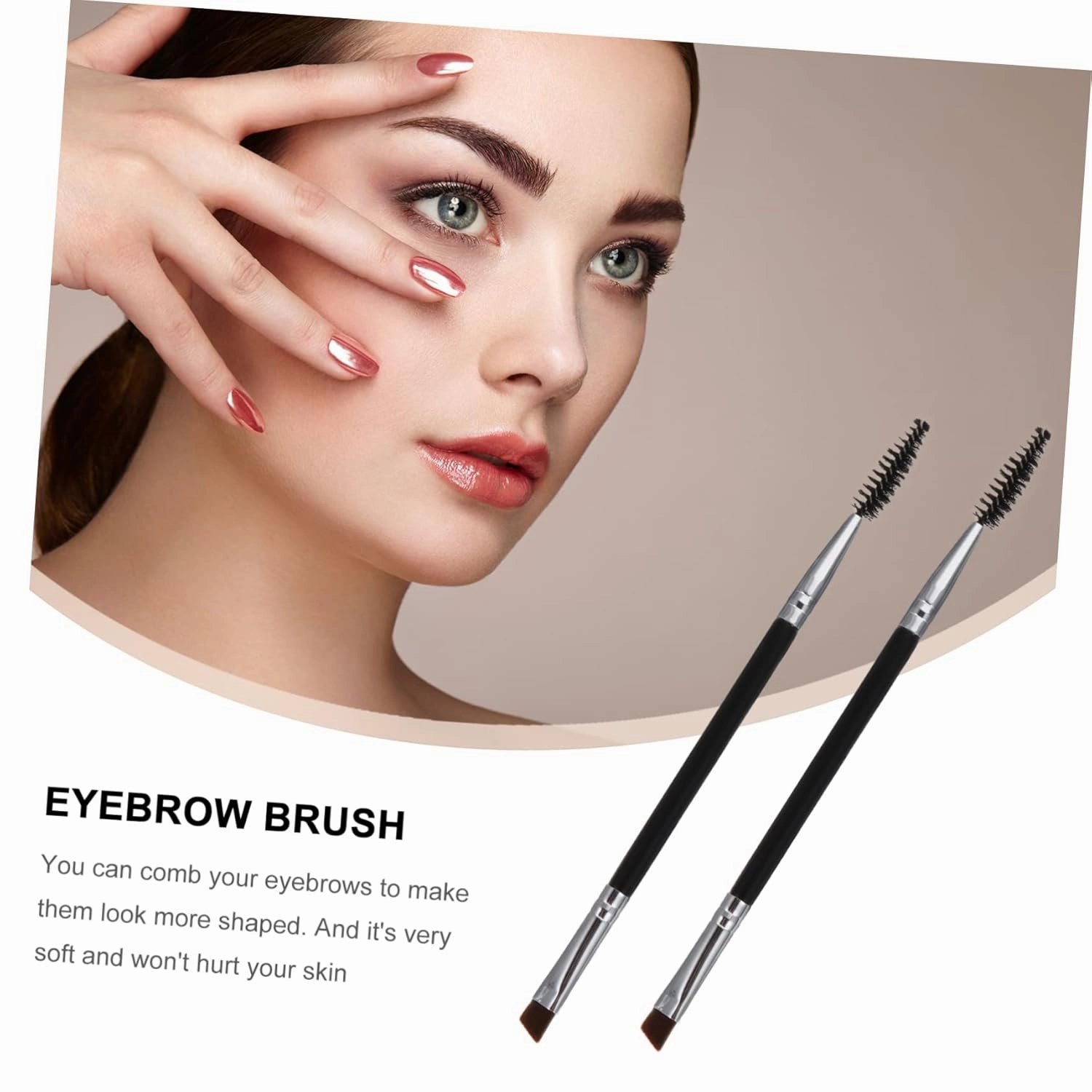 Angoily 18pcs Dual-ended Eyebrow and Eyelash Makeup Brush Includes Eyebrow Brush Spoolie Essential Tools for Lash Curling and Natural Brows
