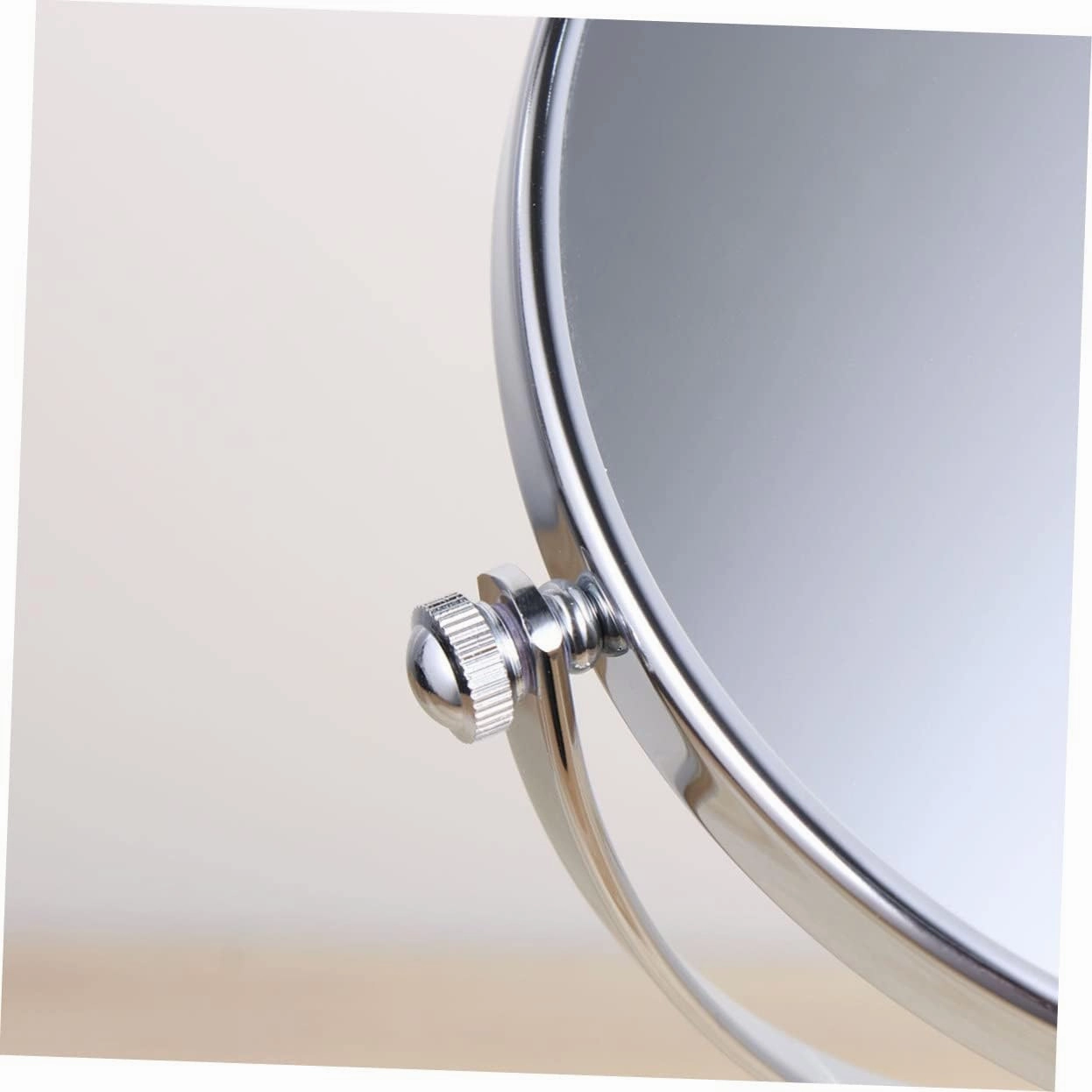 Angoily Vanity Mirror 8 Double-Sided Makeup Mirror Silver Tabletop Home Beauty Mirror