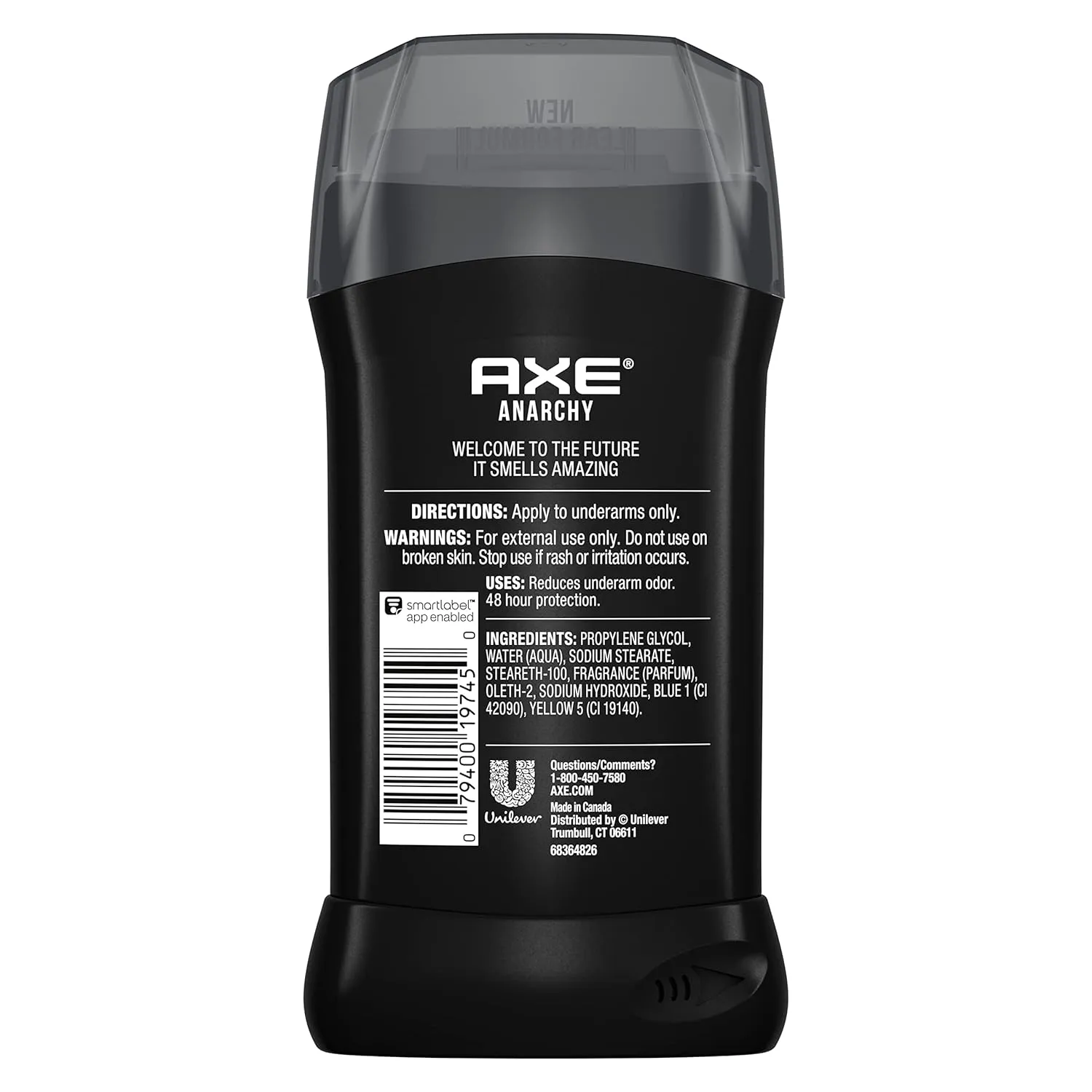 AXE Aluminum Free Deodorant Stick For Men Odor Protection For Long Lasting Freshness, Anarchy Dark Pomegranate & Sandalwood Men's Deodorant, Formulated Without Aluminum 3oz 12 count