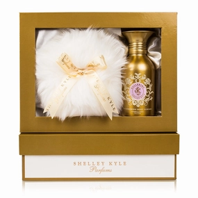 Ballerine Talc Free, Fragrance-Filled, Shimmer Powder, Body Powder, Dusting Powder, with Baby Puff, Gift Box Set, 100g
