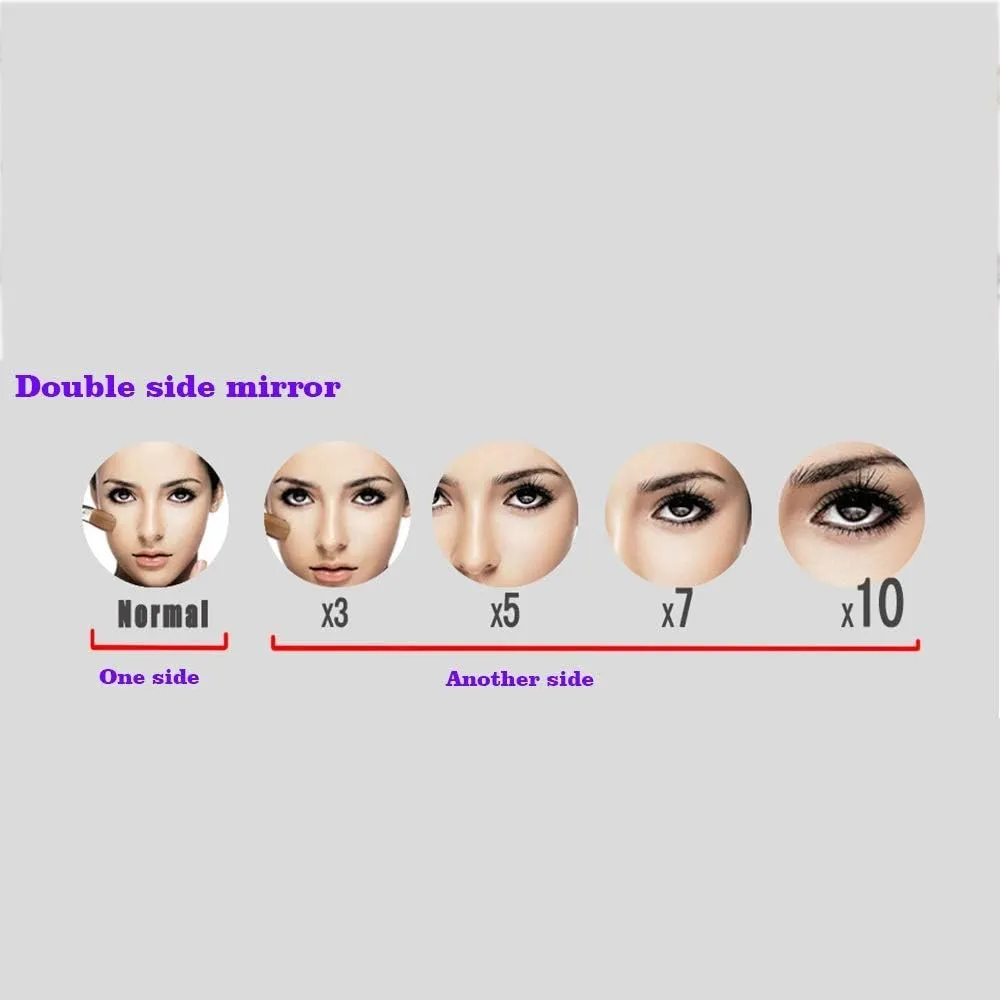 Bathroom Makeup Mirrors, Wall Mounted Magnifying Sturdy Double Sided Adjustable Cosmetic Shaving Vanity Extendable Swivel(8inch,3X)