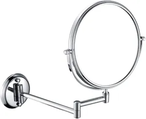 Bathroom Makeup Mirrors, Wall Mounted Magnifying Sturdy Double Sided Adjustable Cosmetic Shaving Vanity Extendable Swivel(Chrome,7X)