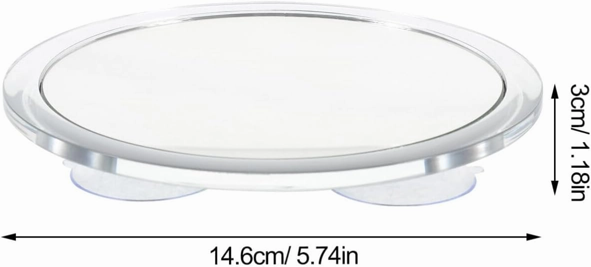 Beaupretty 15x Magnifying Mirror with Suction Cup Single Side Makeup Mirror for Travel Bathroom Silver