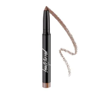 Beauty For Real Shadow Stx, Midnight Marathon - Universal Topaz Caramel Shimmer - Waterproof, Cream-to-Powder Eyeshadow Stick - Built-in Sharpener - 0.05 oz