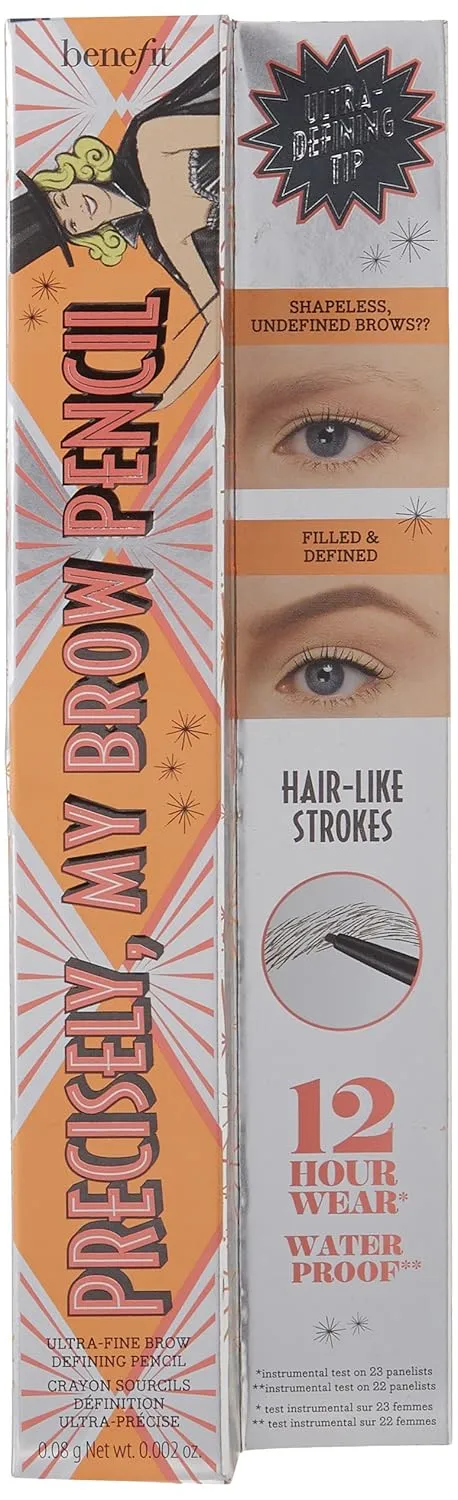 Benefit Precisely My Brow Pencil Ultra Fine Brow Defining, No. 4, Medium, 0.002 Ounce