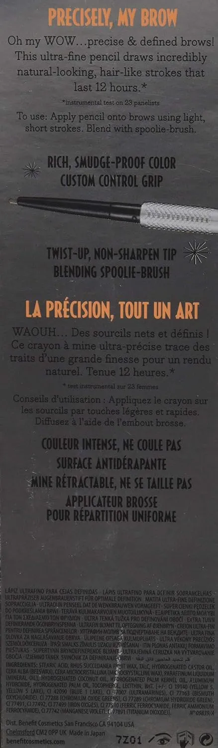 Benefit Precisely My Brow Pencil (Ultra Fine Brow Defining Pencil) - # 2 (Light) 0.08g/0.002oz