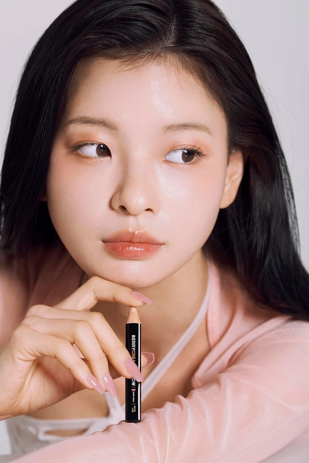 Berry Cream Shadows Pencil 1.41g/0.049 oz Shining Pearl Eyeshadow Stick & Eyeliner Pencil Eye Shadow Cream Shimmer Glitter Highlighter Long Lasting Formula K-BEAUTY (No. 4 Rose Gold)