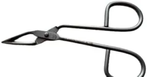 Bianco Instruments BI-195 Professional Quality Scissor Type Tweezers - Eyebrows Offset Angular Shape Style Tweezers Hair Plucker and straight Tip Scissors (Pack of 2)