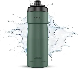 Bike Water Bottles | Insulated Bike Water Bottle | Easy Clean Nozzle, Easy Squeeze | Cycling Mountain Fitness Water Bottle | Gym Sport Bottle | (Green, Sport 20)