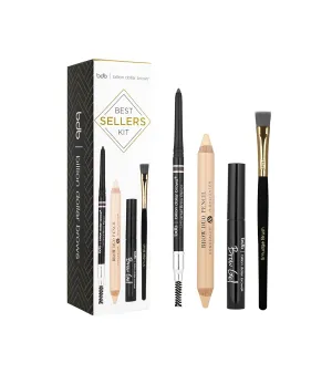 Billion Dollar Brows Best Sellers Kit, Includes Universal Brow Pencil, Brow Duo Pencil, Brow Gel and Smudge Brush for Perfectly Defined Brows