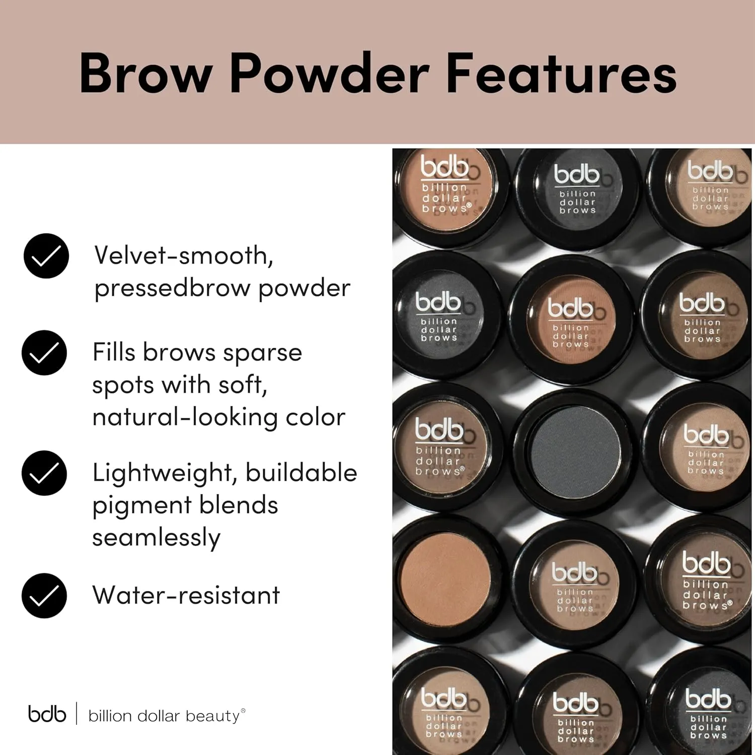 Billion Dollar Brows Blonde Tinted Brow Gel – Long-Lasting, Waterproof, Matte Finish, Buildable Formula, Charcoal-Infused Brush, Vegan & Cruelty-Free