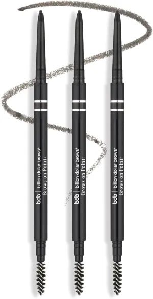 Billion Dollar Brows Dual-Ended Micro Brow Pencil – Precision Tip & Spoolie for Perfectly Defined, Fuller Brows, Buildable Formula, Waterproof, Long-Lasting, Cruelty-Free & Vegan