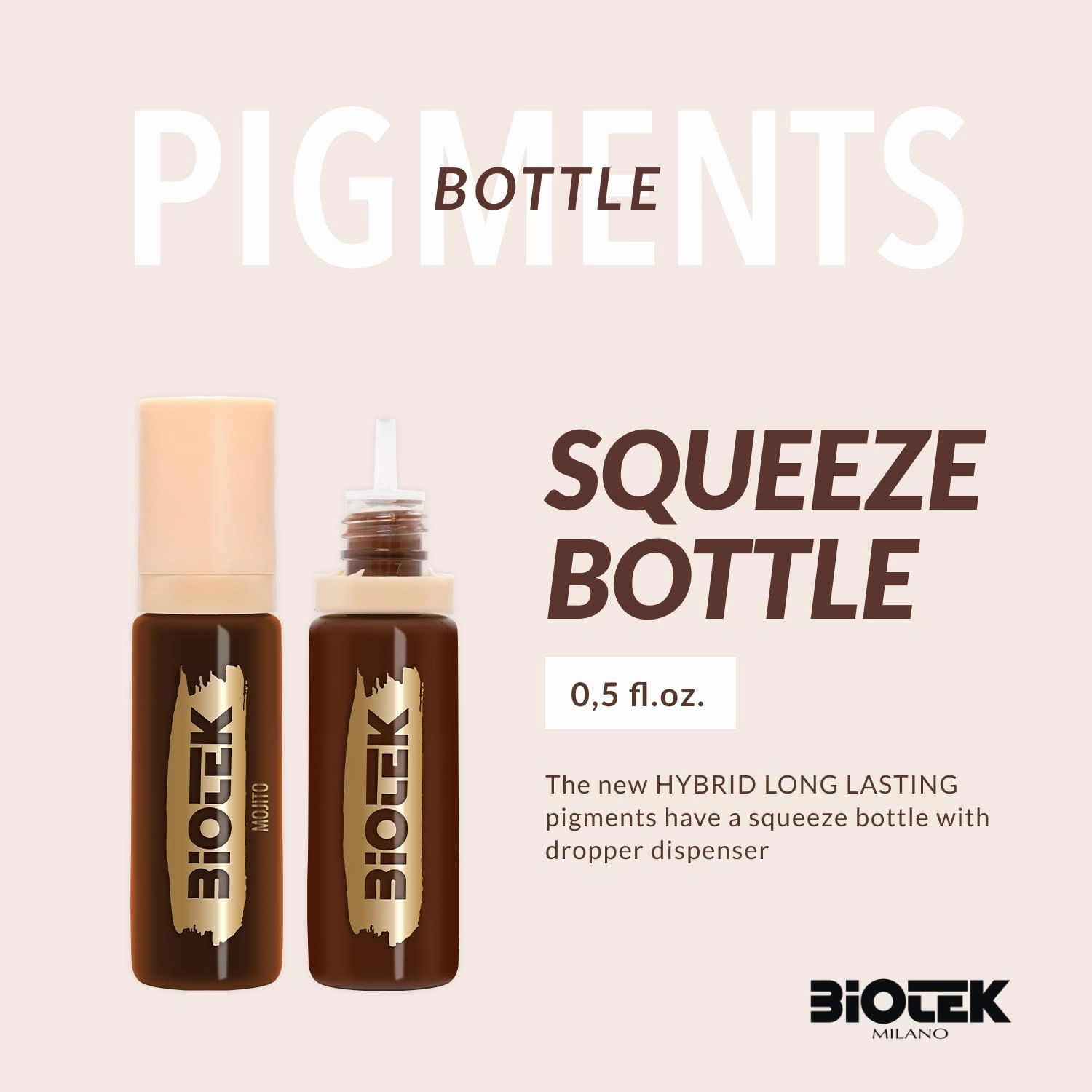 BIOTEK Brow Pigment Color for Long Lasting Makeup - Hybrid Long Lasting - Made in Italy (Spritz)