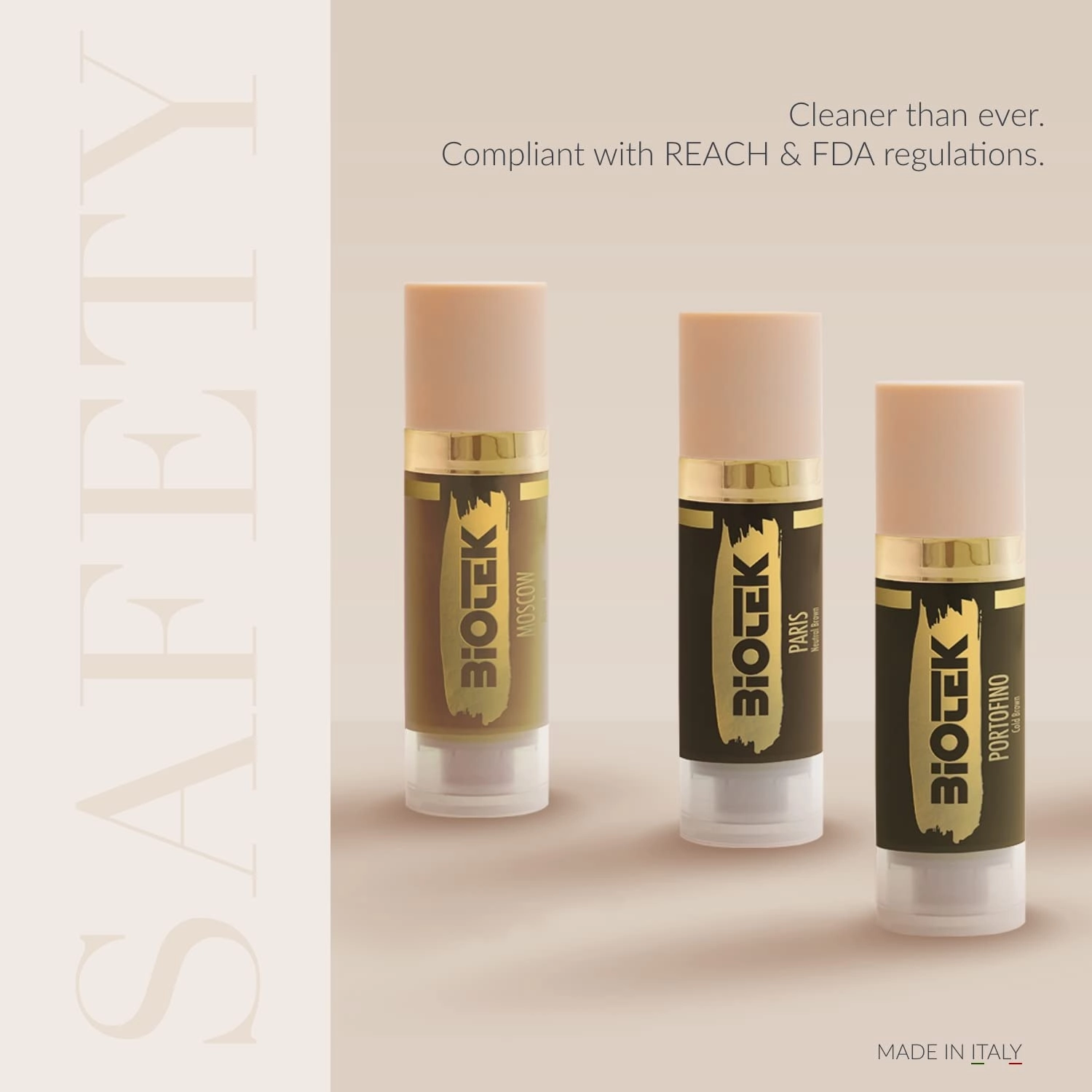BIOTEK Brow Pigment for Permanent Makeup - Neutral Light Brown Color for Eyebrows - Inorganic Creamy - Made in Italy - Ibiza 0,24 fl.oz.