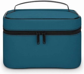Blue Trend Color Cosmetic Bag, Travel Portable Makeup Bag for Purse Pouch Beauty Zipper Organizer Toiletry Bag for Women