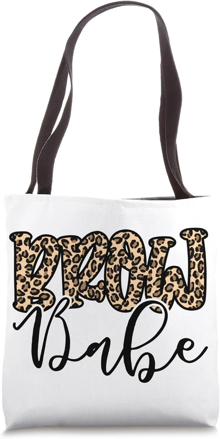 Brow Babe Leopard Eyebrow Brow Artist Brow Tech Brows Tote Bag