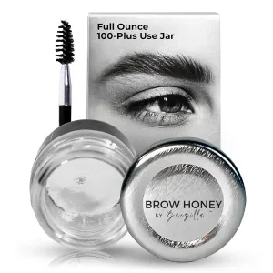 Brow Honey by Baezilla Clear Eyebrow Gel, Long Lasting Gift Set With Brush & Waterproof Wax Lamination Gel, Fragrance Free