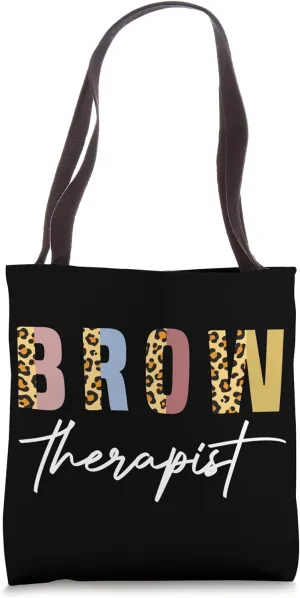Brow Therapist Tech Brow Leopard Brow Artist Eyebrow Tote Bag