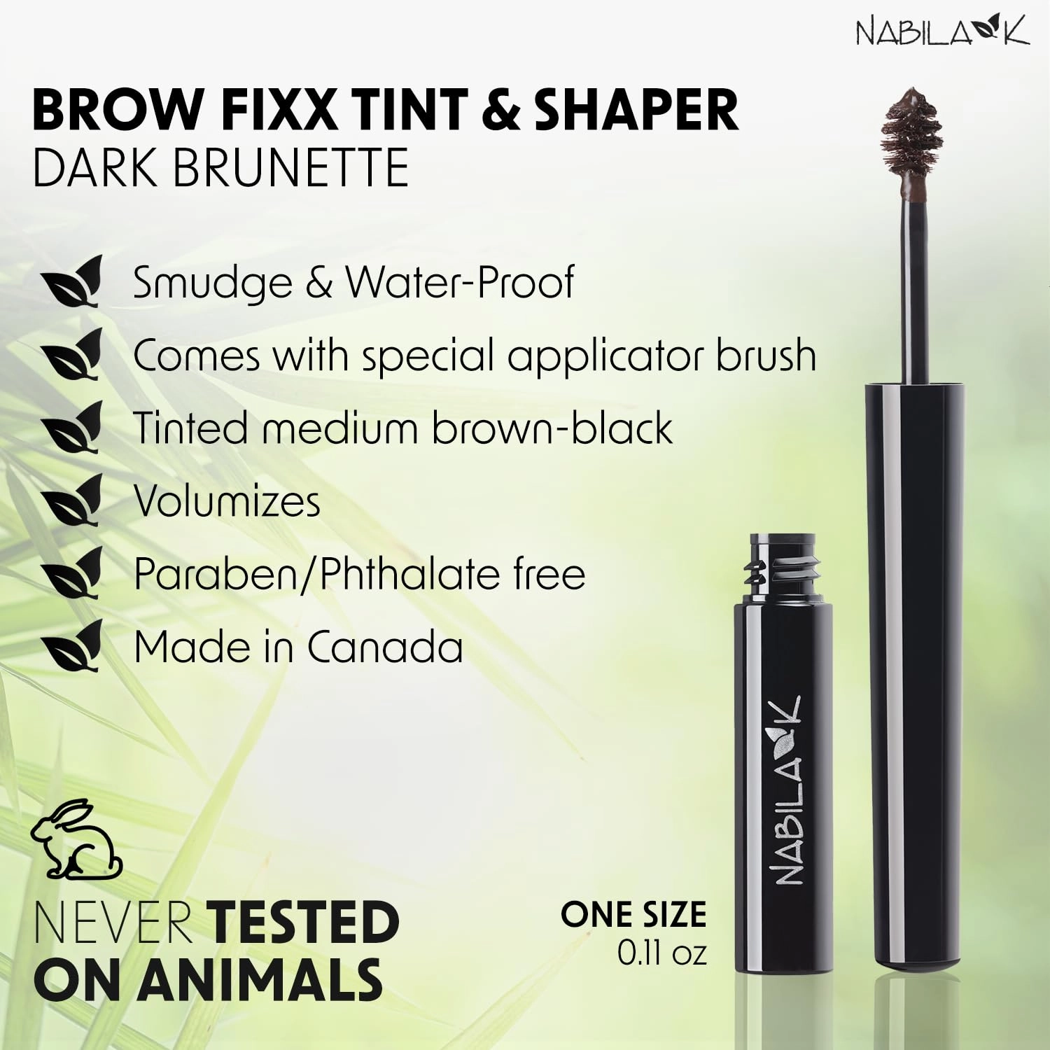 Brow Fixx Tint & Shaper - Eyebrow Gel - Eyebrow Tint - Brow Gel - Brow Tint - Eyebrow Cosmetics - Beauty Products - Makeup - Waterproof - Brush Ball - Travel Size - Dark Brunette - 0.11 oz