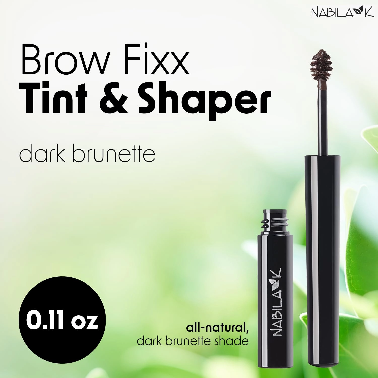 Brow Fixx Tint & Shaper - Eyebrow Gel - Eyebrow Tint - Brow Gel - Brow Tint - Eyebrow Cosmetics - Beauty Products - Makeup - Waterproof - Brush Ball - Travel Size - Dark Brunette - 0.11 oz