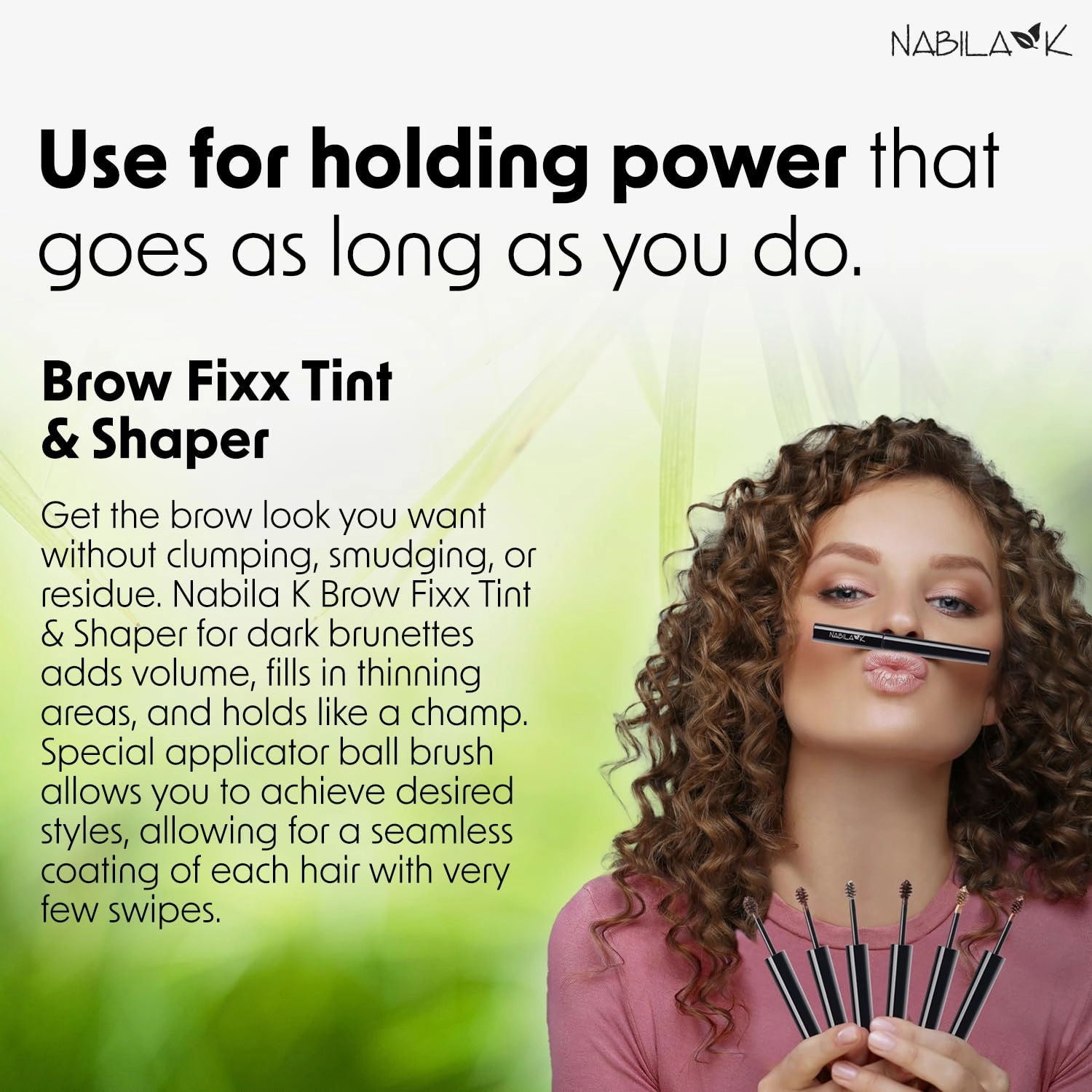 Brow Fixx Tint & Shaper - Eyebrow Gel - Eyebrow Tint - Brow Gel - Brow Tint - Eyebrow Cosmetics - Beauty Products - Makeup - Waterproof - Brush Ball - Travel Size - Dark Brunette - 0.11 oz