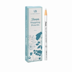 Brow Mapping Pencil, Microblading Eyebrow Tattoo Supplies, White, Box of 10