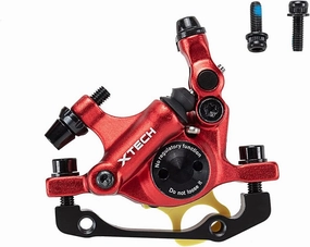 BUCKLOS Zoom HB-100 MTB Line Pulling Hydraulic Disc Brake Calipers Front   Rear, Aluminum Alloy Mountain Bike Hydraulic Disc Brakes with is/PM Universal Caliper Adapter for XC Trail, Fat Bike…