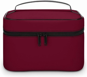 Burgundy Or Choose Your Color Cosmetic Bag, Travel Portable Makeup Bag for Purse Pouch Beauty Zipper Organizer Toiletry Bag for Women