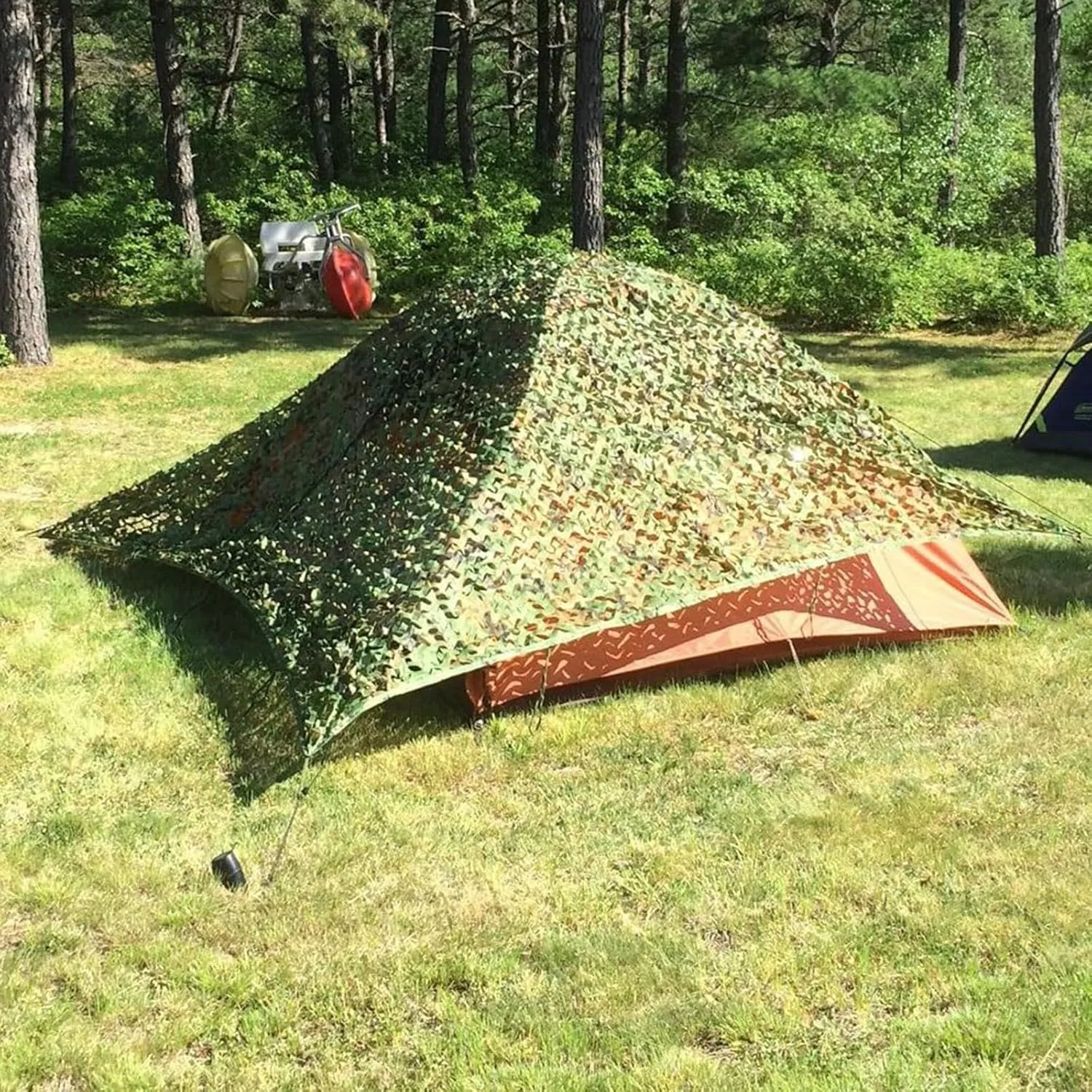 Camouflage Woodland Netting,Army Camo Net Camping Mesh Netting Hide Cover for Camping Military Hunting Shooting Sunscreen Nets(Color:,Size:1.5X2M(5X6.5ft))