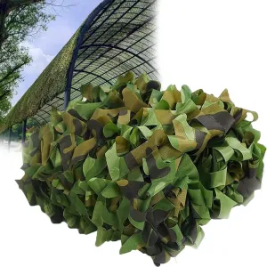 Camouflage Woodland Netting,Army Camo Net Camping Mesh Netting Hide Cover for Camping Military Hunting Shooting Sunscreen Nets(Color:,Size:1.5X2M(5X6.5ft))