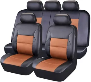 Car Seat Cover Sets for Holden Statesman,Front Rear Covers Protector Waterproof Breathable Comfortable Full Surround Kit Airbag Compatible Accessories,Brown