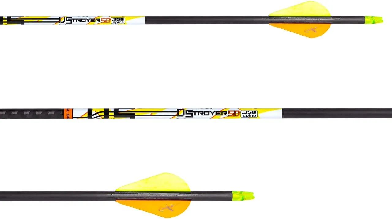 Carbon Express D-Stroyer SD 400 Spine, 6-Pack of Fletched Arrows, Available in 350 & 400 Spine