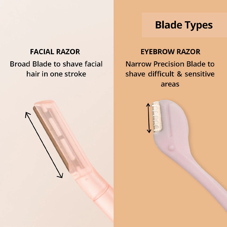 Carmesi Natural Facial Hair Combo (1 Facial   1 Eyebrow Razor)