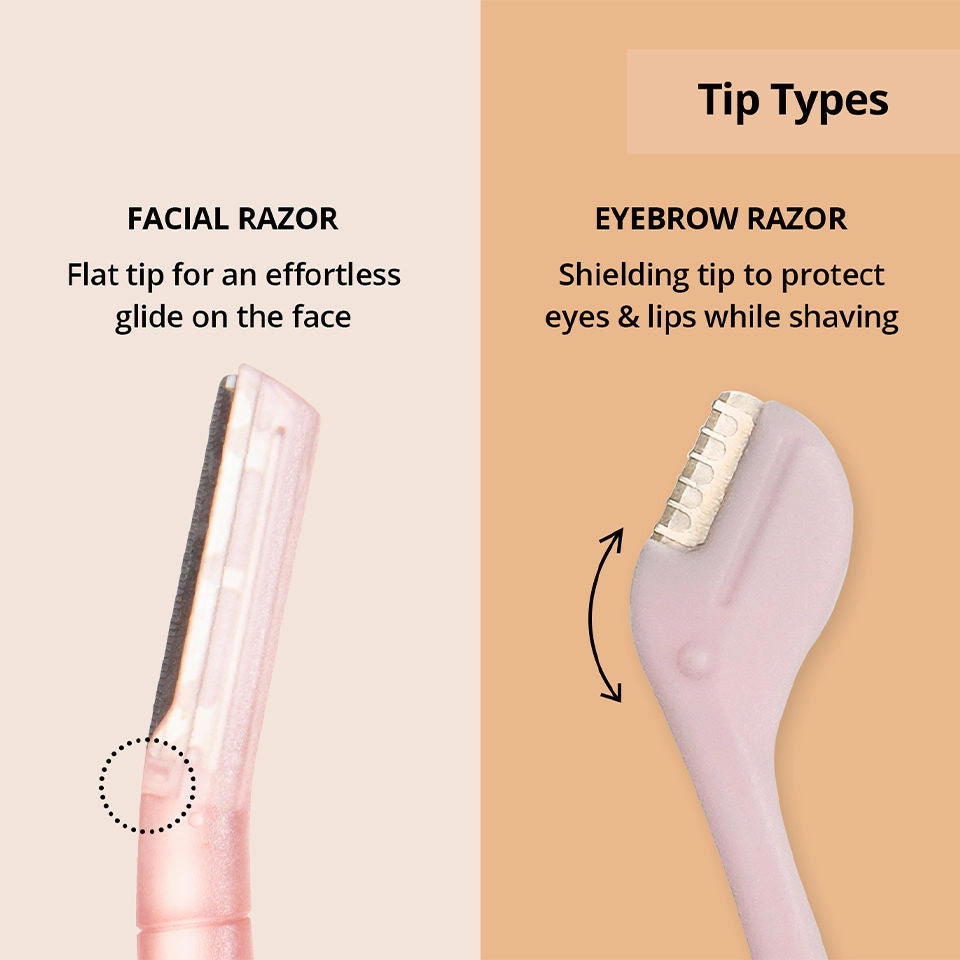 Carmesi Natural Facial Hair Combo (1 Facial   1 Eyebrow Razor)