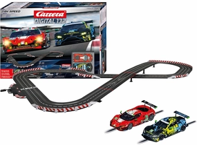 Carrera Digital Electric Slot Car Racing Track Set Includes Two Cars & Two Dual-Speed, D132 24H Speed