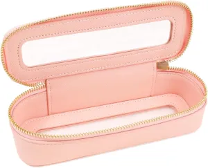 Clear Makeup Brush Holder, Makeup Brush Bag Portable Travel Makeup Bag Makeup Brush Organizer Cosmetic Brush Case Small Waterproof Leather Makeup Brush Toiletry Bag