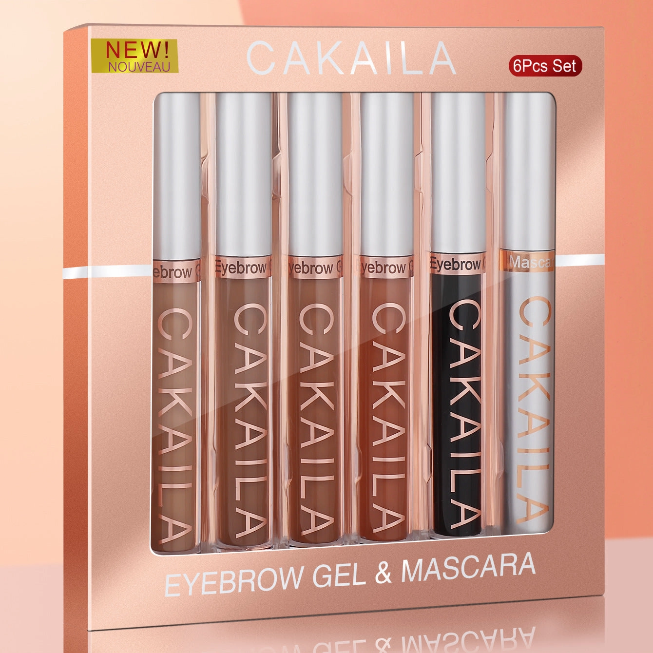 Coloured Brow Gels   Mascara Set by Cakaila - 6 Piece Set
