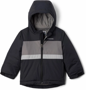 Columbia Youth Toddler Valley Runner II Jacket, Black/City Grey/Columbia Grey, 4T