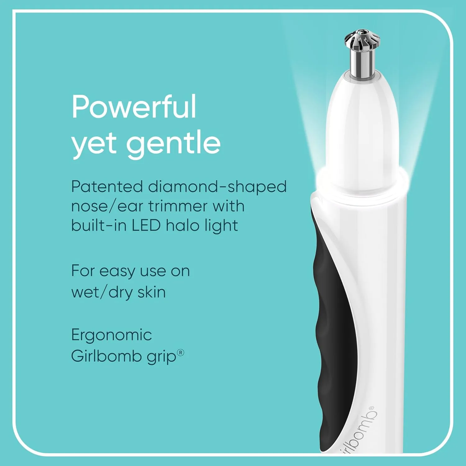 Conair GIRLBOMB Nose Hair Trimmer for Women, Face Hair Removal for Women, Battery Operated, Packaging May Vary