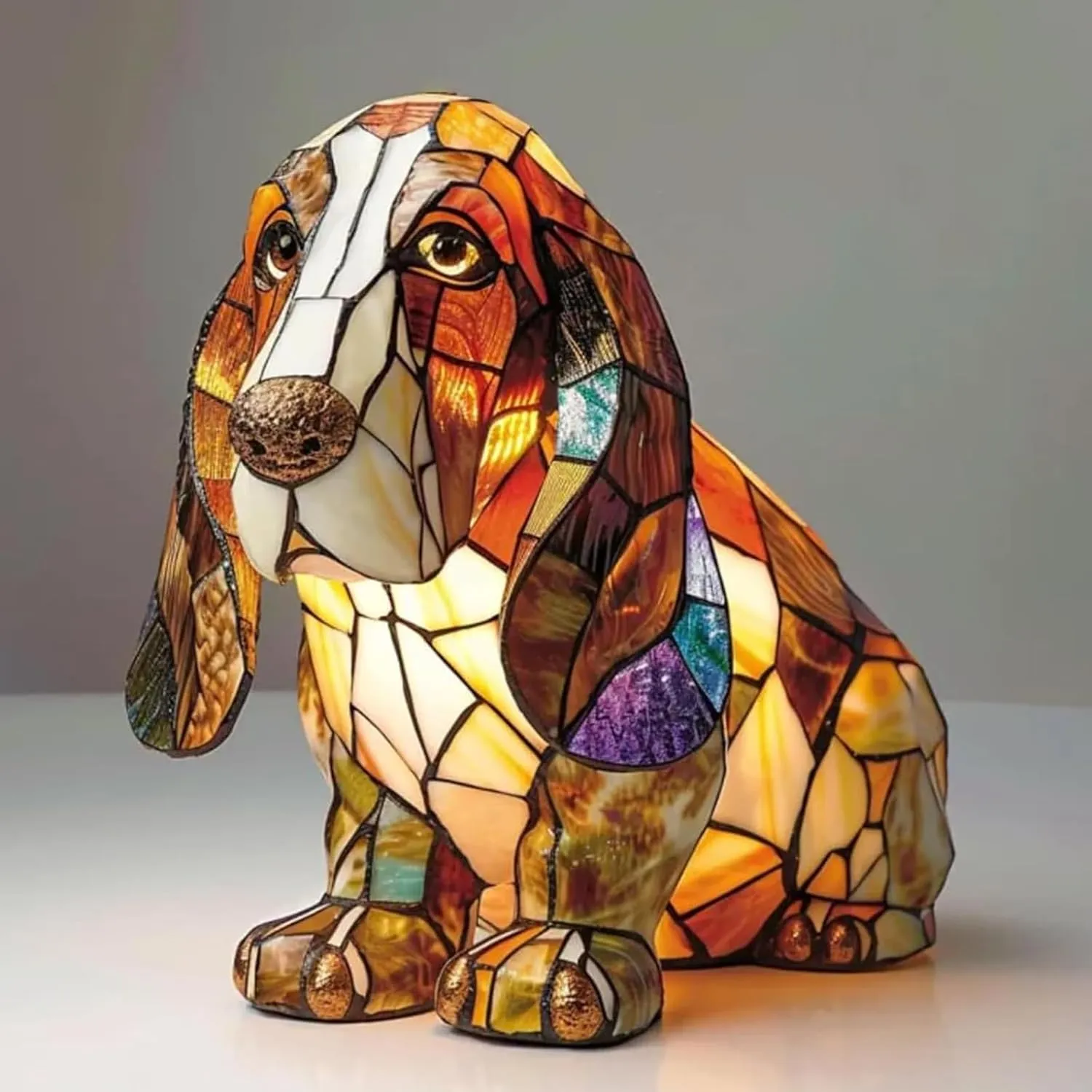 Corgi Lamp, French Bulldog Lamp, Dachshund Lamps, Pug Lamps, Dog Series Art Night Light, Cute Pet Dogs Themed LED Table Lamps with Warm Ambient Glow, Fun Gift for Dog Lovers (Beagle B)