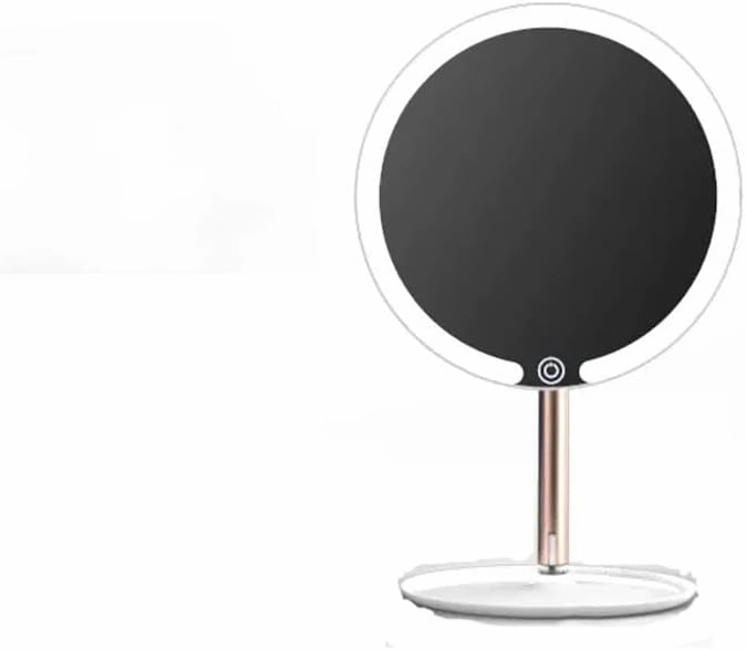 Cosmetic Mirror Makeup Mirror Desktop Led Light Beauty Makeup Dressing Desktop Portable Folding Metal Body Mirror with Light Make Up Mirrors