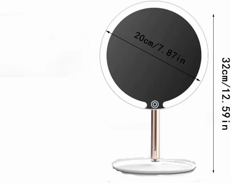 Cosmetic Mirror Makeup Mirror Desktop Led Light Beauty Makeup Dressing Desktop Portable Folding Metal Body Mirror with Light Make Up Mirrors