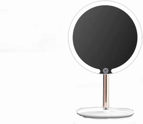 Cosmetic Mirror Makeup Mirror Desktop Led Light Beauty Makeup Dressing Desktop Portable Folding Metal Body Mirror with Light Make Up Mirrors