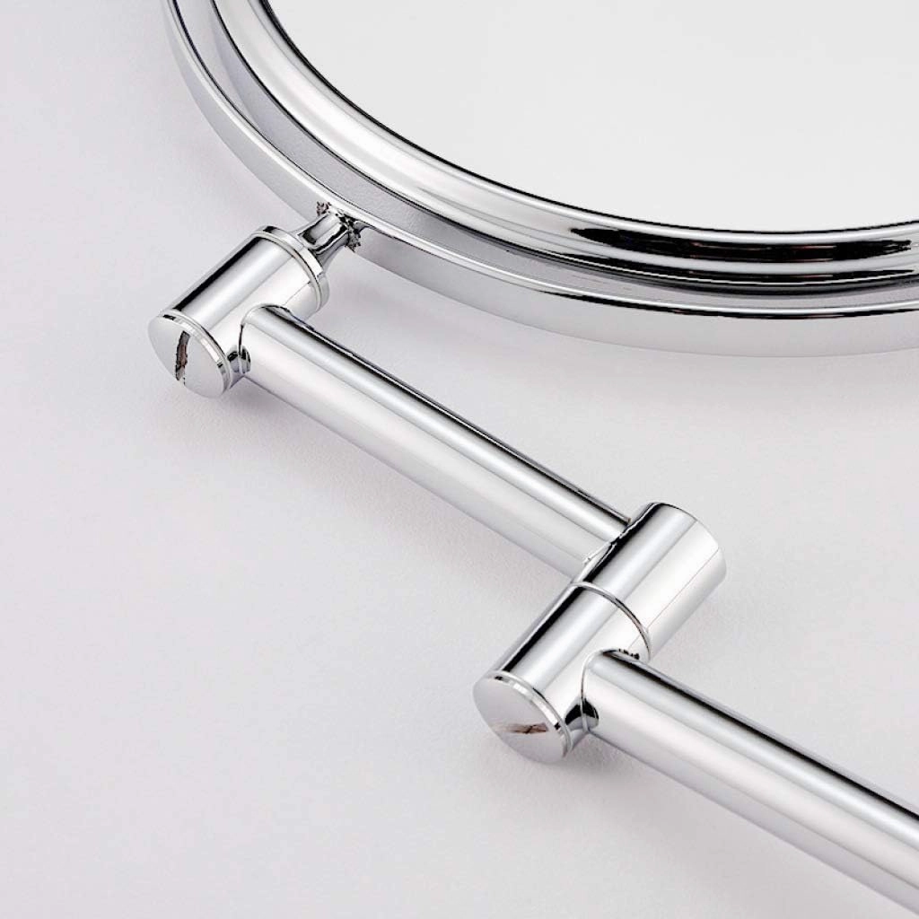 Cosmetic Mirror Wall Mounted, Beauty Makeup Mirror Extendable Bathroom Magnifying Two Side Vanity Mirror,Gold_6 inch(Silver,6 inch)