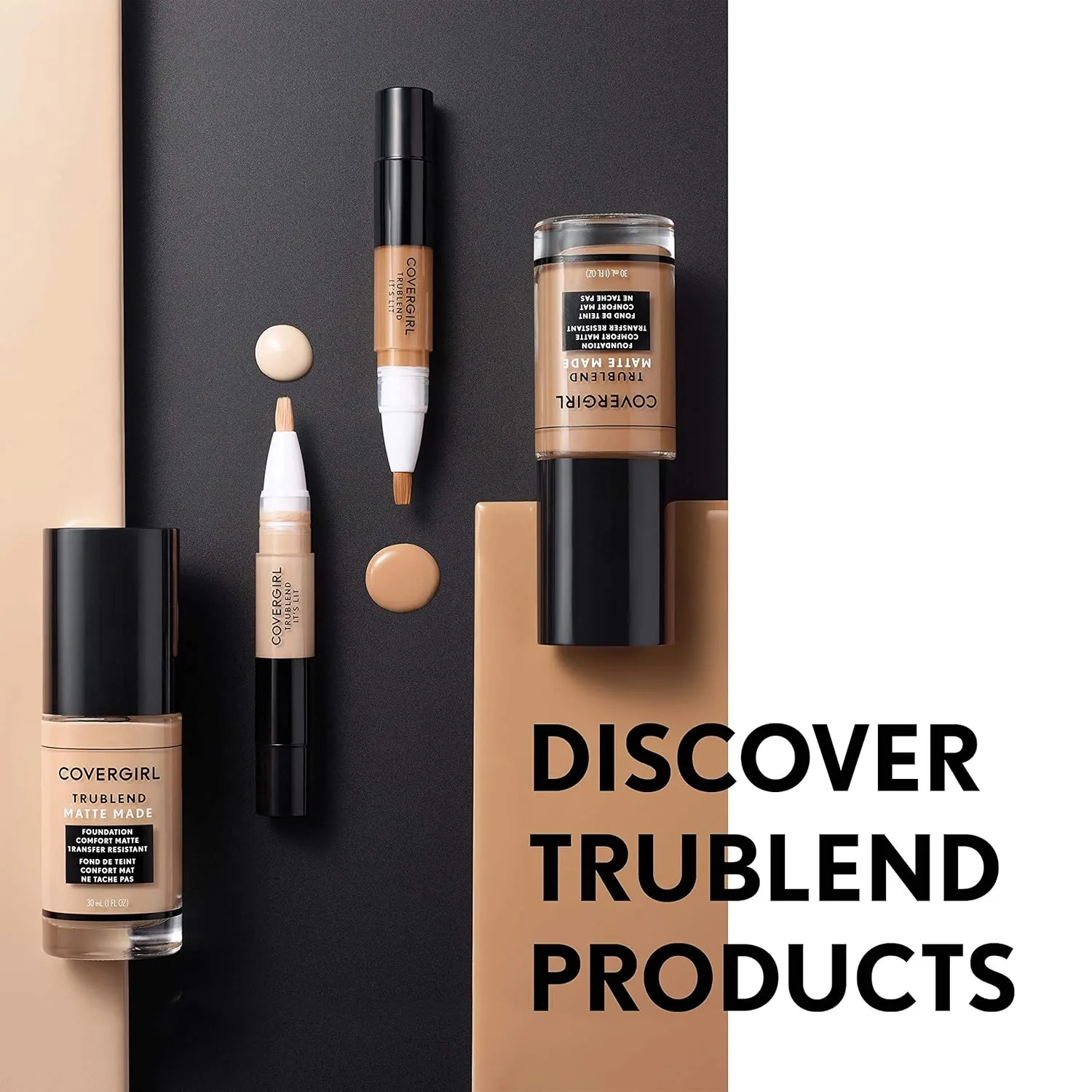 COVERGIRL TruBlend Matte Made Liquid Foundation, Caramel (Pack of 2)